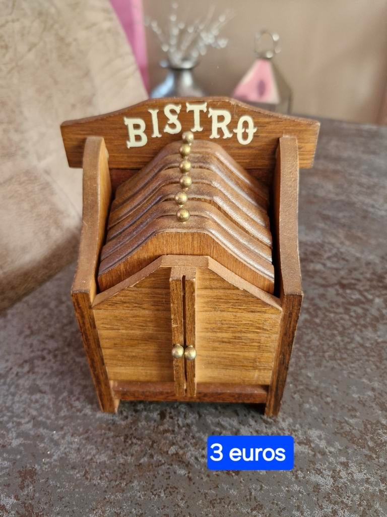 Sous verres en bois et liège ( Bistro ), Enlèvement ou Envoi, Utilisé