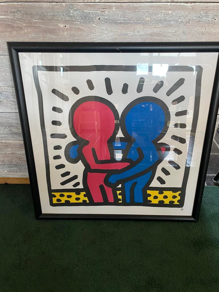 Keith Haring – officiële poster – 75 × 75 cm – ingelijst, Ophalen, Zo goed als nieuw