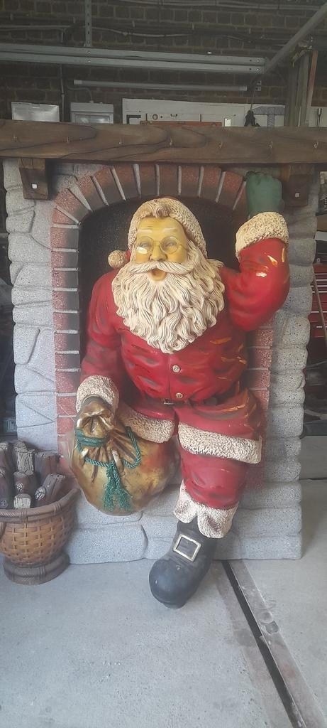 Open haard van de kerstman