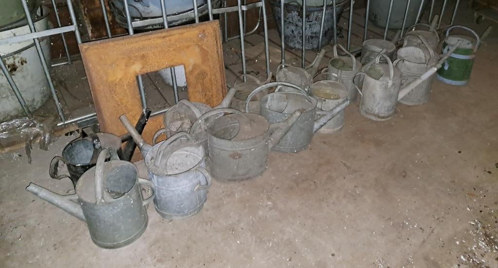 Gieter gieters oude zinken gieters decoratie, Ophalen of Verzenden