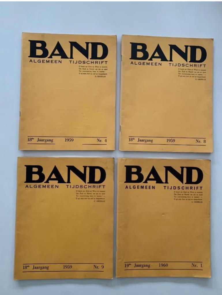 Band algemeen tijdschrift, 1959 nr 4, 8 en 9; 1960 nr 1, Enlèvement ou Envoi, Journal ou Magazine
