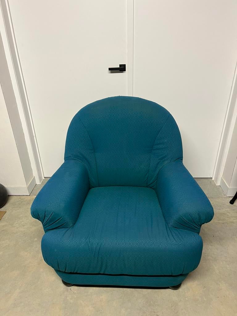 Comfortabele 1-zit zetel, Huis en Inrichting, Fauteuils, Ophalen, Gebruikt, Stof