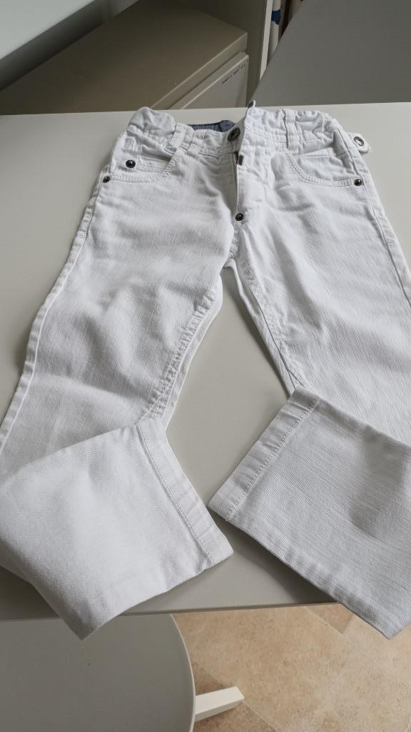 Pantalon - jean blanc - Taille 122, Pantalon, Enlèvement ou Envoi, JBC, Comme neuf