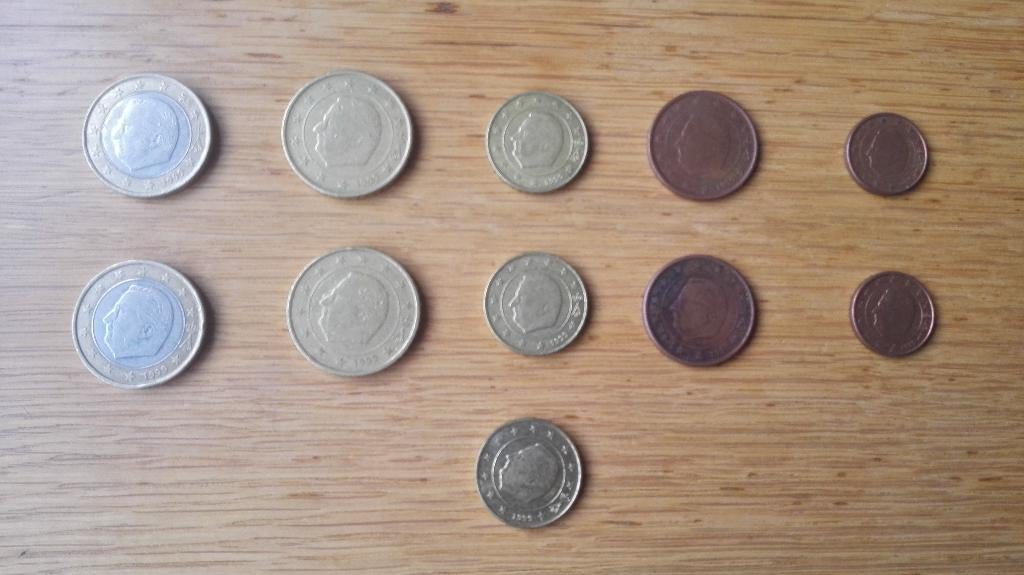 Pièces en euros Albert II de 1999, Timbres & Monnaies, Monnaies | Belgique, Monnaie en vrac, Métal, Enlèvement ou Envoi