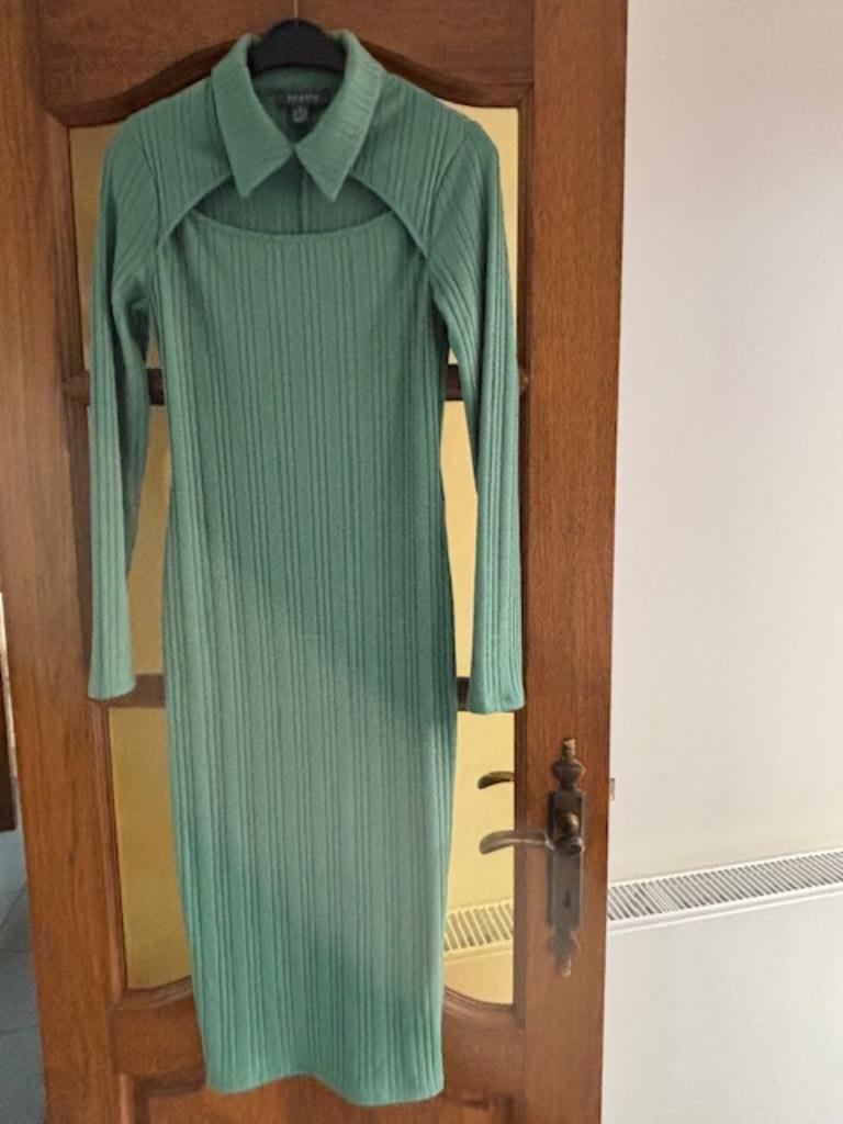 Groene jurk Primark maat XS EUR 34-36, Ophalen, Primark, Zo goed als nieuw, Maat 34 (XS) of kleiner