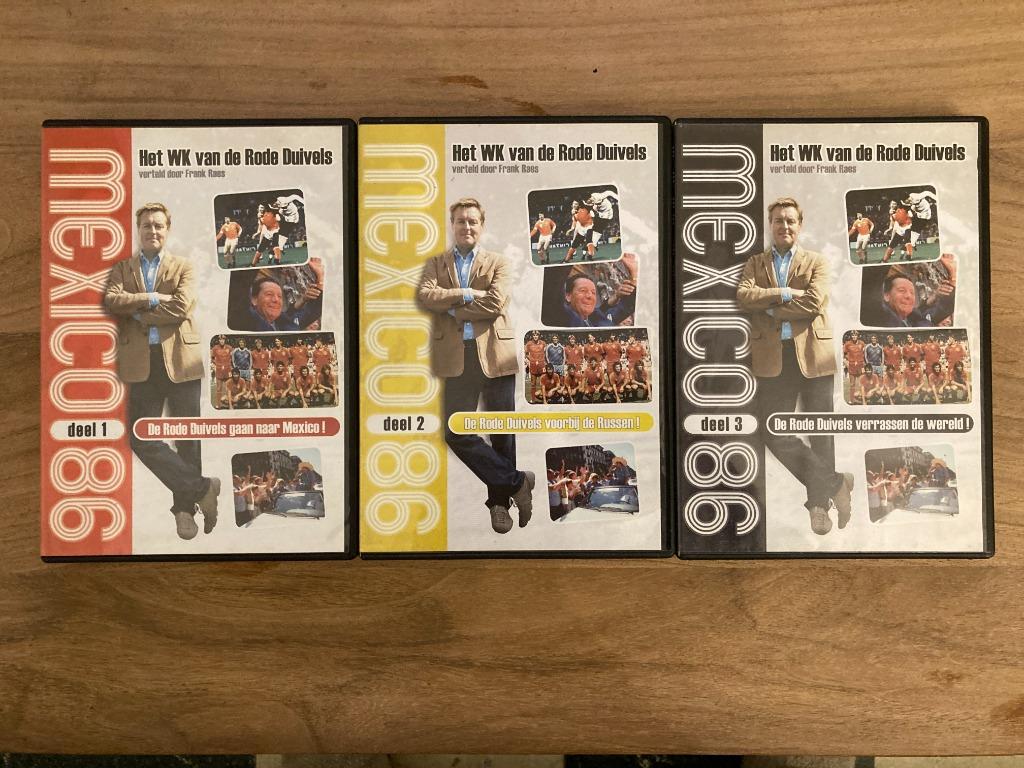 Het WK van de Rode Duivels Mexico '86 - deel 1 2 3, Cd's en Dvd's, Ophalen of Verzenden, Zo goed als nieuw, Overige typen