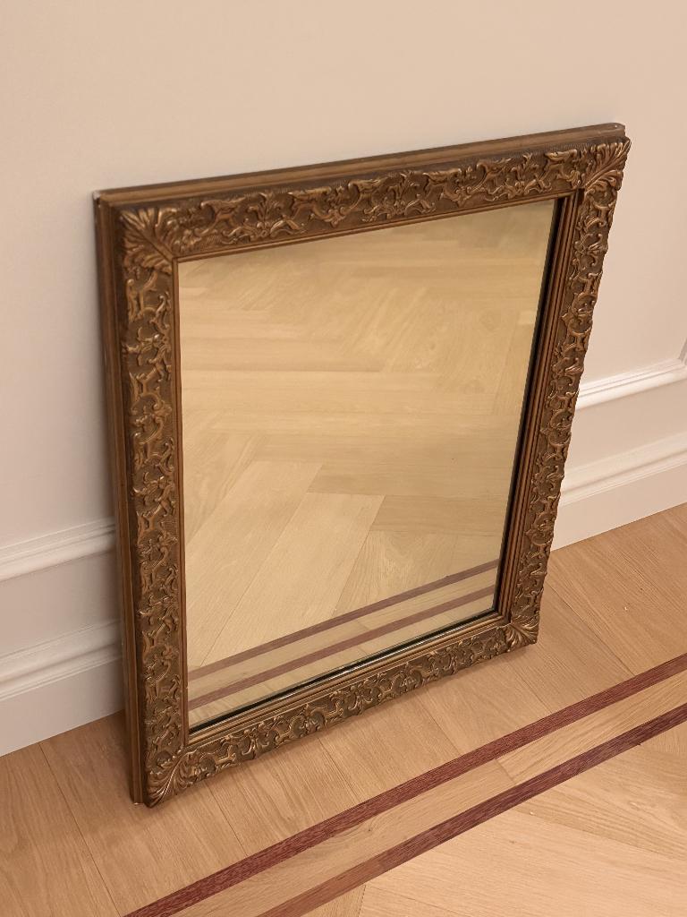 Miroir doré de style classique inspiré Napoléon III, Enlèvement ou Envoi, Rectangulaire, 50 à 100 cm, Moins de 100 cm