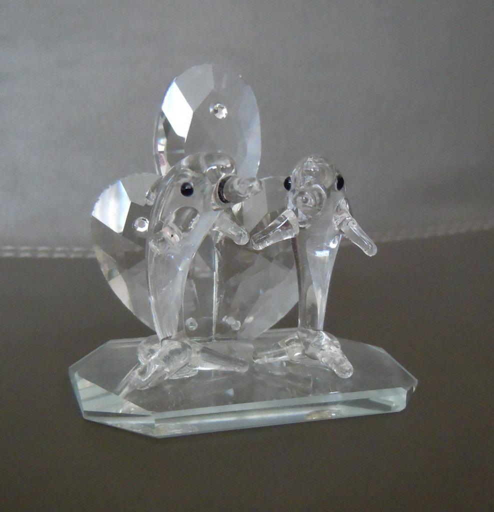 Kristallen Beeldje van 2 Dolfijntjes., Verzamelen, Ophalen, Zo goed als nieuw, Dier