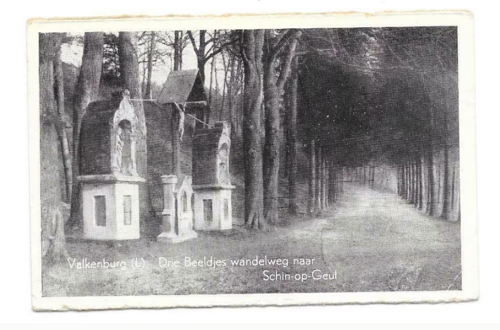 Valkenburg drie beeldjes wandelweg naar Schin op Geul, Collections, Cartes postales | Pays-Bas, Envoi, 1940 à 1960, Affranchie