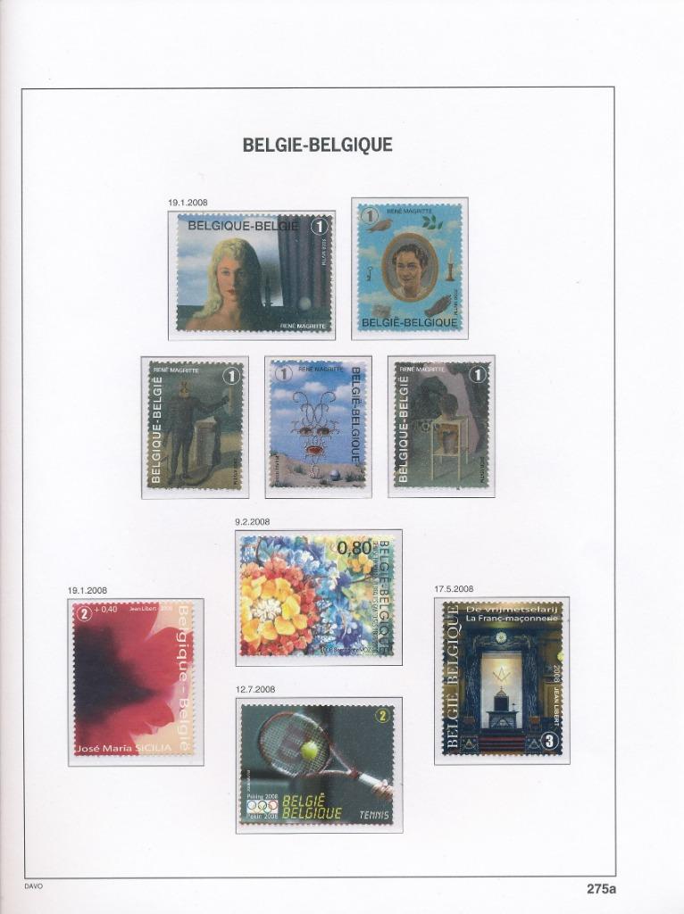 L'année 2008 Belgique supplément 1b, sur DAVO Luxe gratuit, Enlèvement ou Envoi, Non oblitéré, Neuf