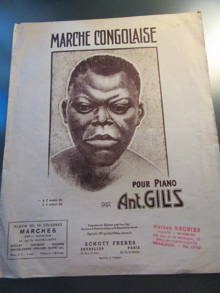 partition marche congolaise pour piano A Gilis éd Schott 6p, Enlèvement, Utilisé, Piano