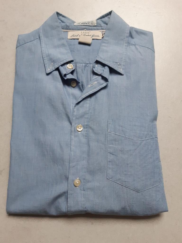 Chemise en jeans clair H&M taille S, Enlèvement ou Envoi, Tour de cou 38 (S) ou plus petit, Comme neuf, Bleu
