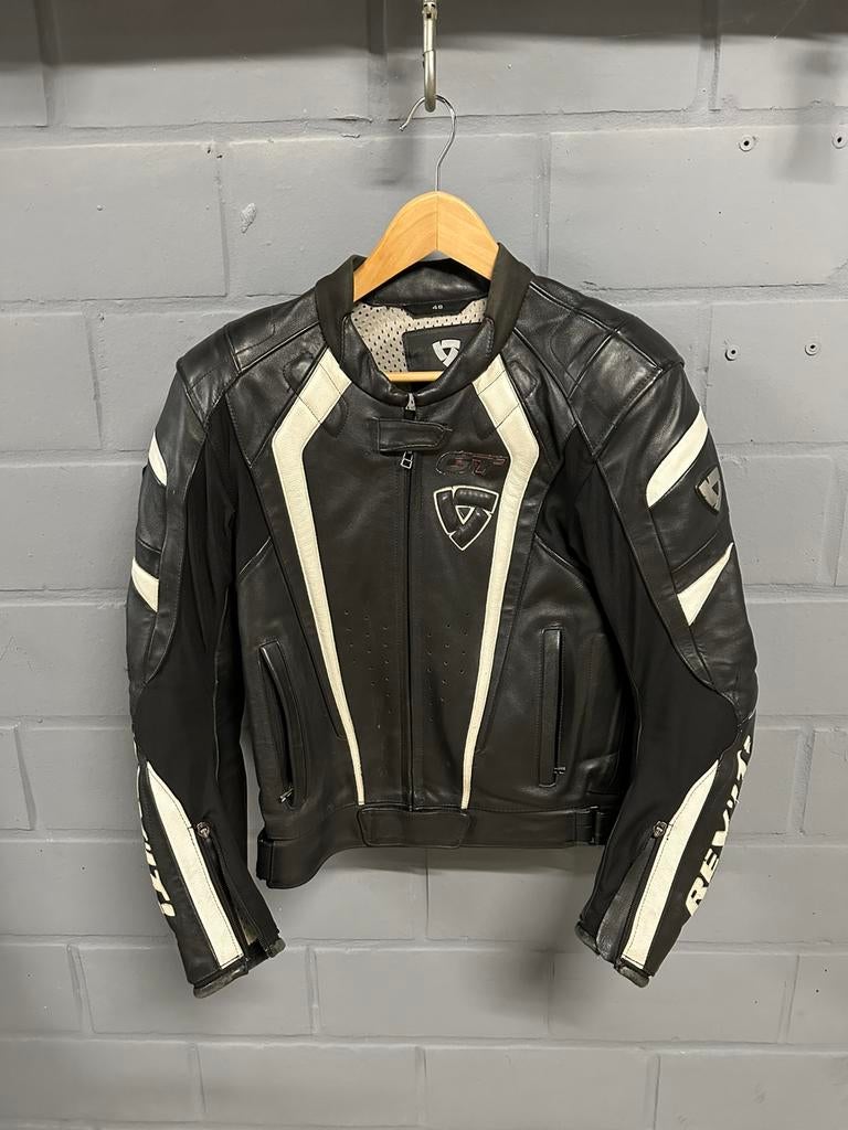 Motorjas Rev’it maat 48, Motoren, Ophalen, Tweedehands, Jas | leer, REV’IT!