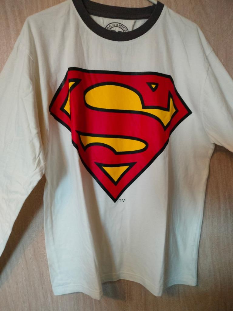 Chemise à manches longues Superman DC Comics Logo pour homme, Enlèvement ou Envoi, DC Comics, Blanc, Taille 52/54 (L)