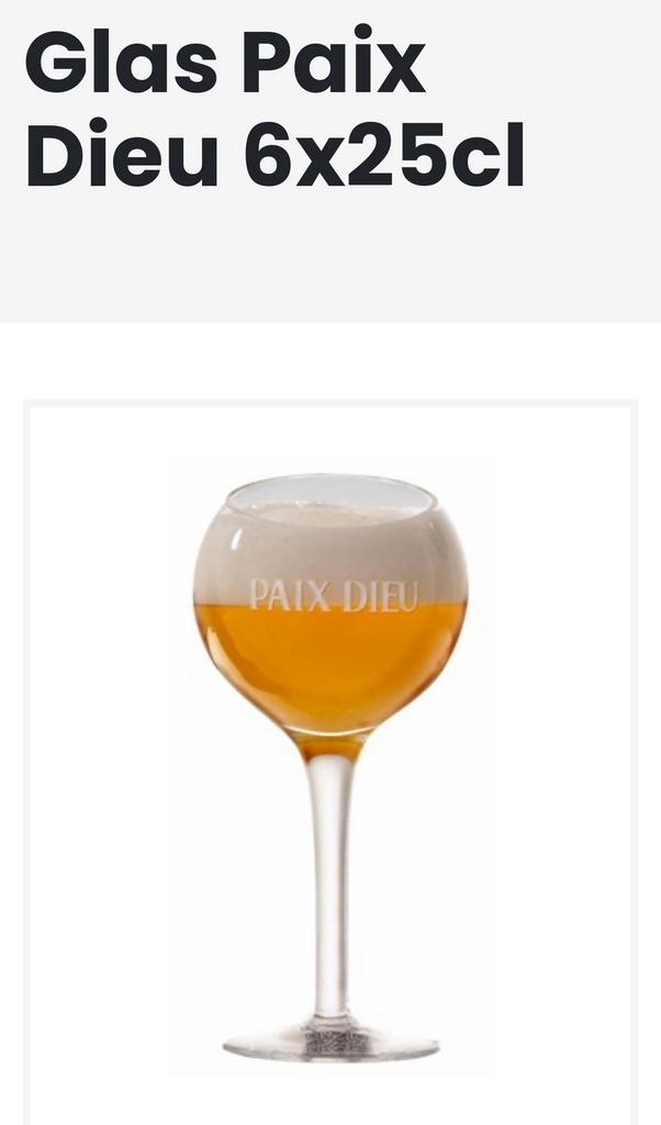 Paix Dieu glazen 6 x 25 cl, Ophalen, Zo goed als nieuw