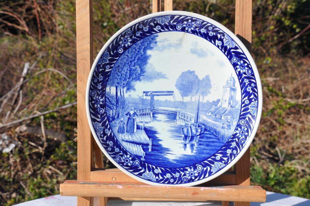 assiette boch decor delft ecluse (C), Antiquités & Art, Enlèvement ou Envoi