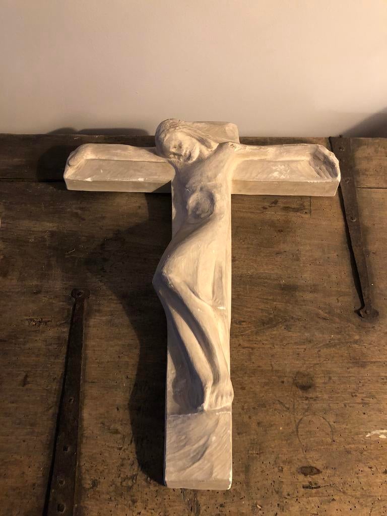 KUNST BEELD GIPS KRUISBEELD ANTOON VAN PARIJS, Enlèvement ou Envoi