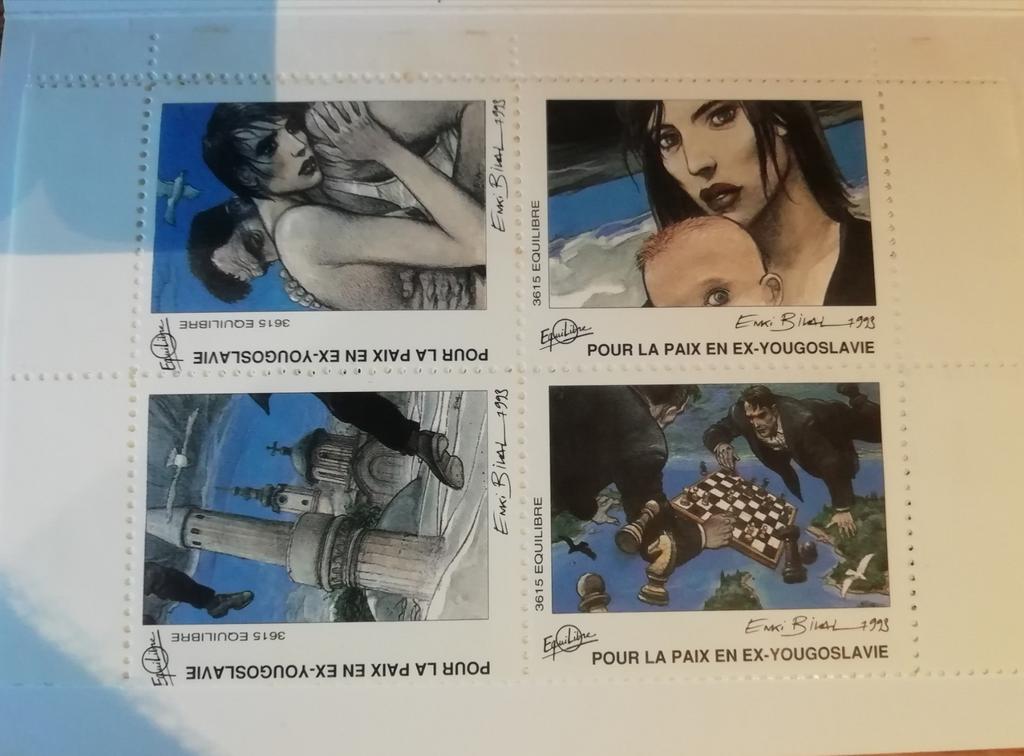 Bilal - Timbres représentant 10 affiches + enveloppes - 1993, Enlèvement