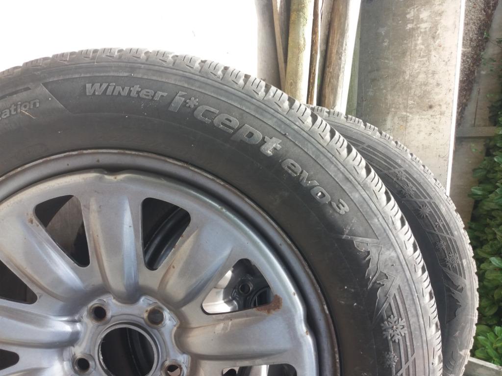 4 winterbanden met velg 225/60R17 99H voor Kia, Auto-onderdelen, Ophalen, Gebruikt, Winterbanden, Band(en)