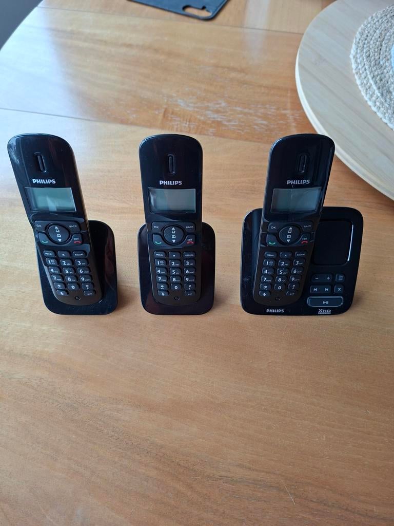 Huistelefoon philips, Telecommunicatie, Ophalen, Gebruikt, 3 handsets