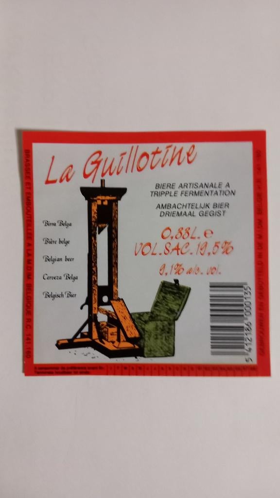 La Guillotine, etiketten (76), Ophalen of Verzenden, Zo goed als nieuw