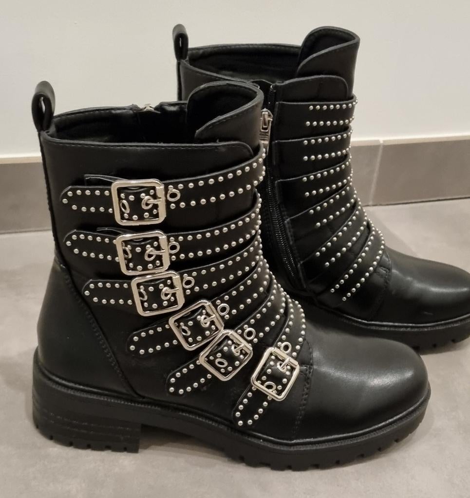 Zwarte biker boots, maat 39, merk Stephan, NIEUW., Ophalen of Verzenden