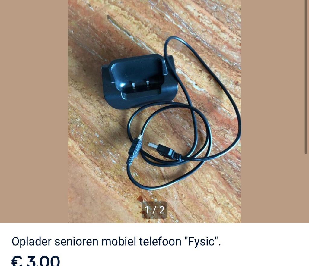 Oplaadstation voor senioren telefoon.”Fysic”., Télécoms, Enlèvement, Comme neuf