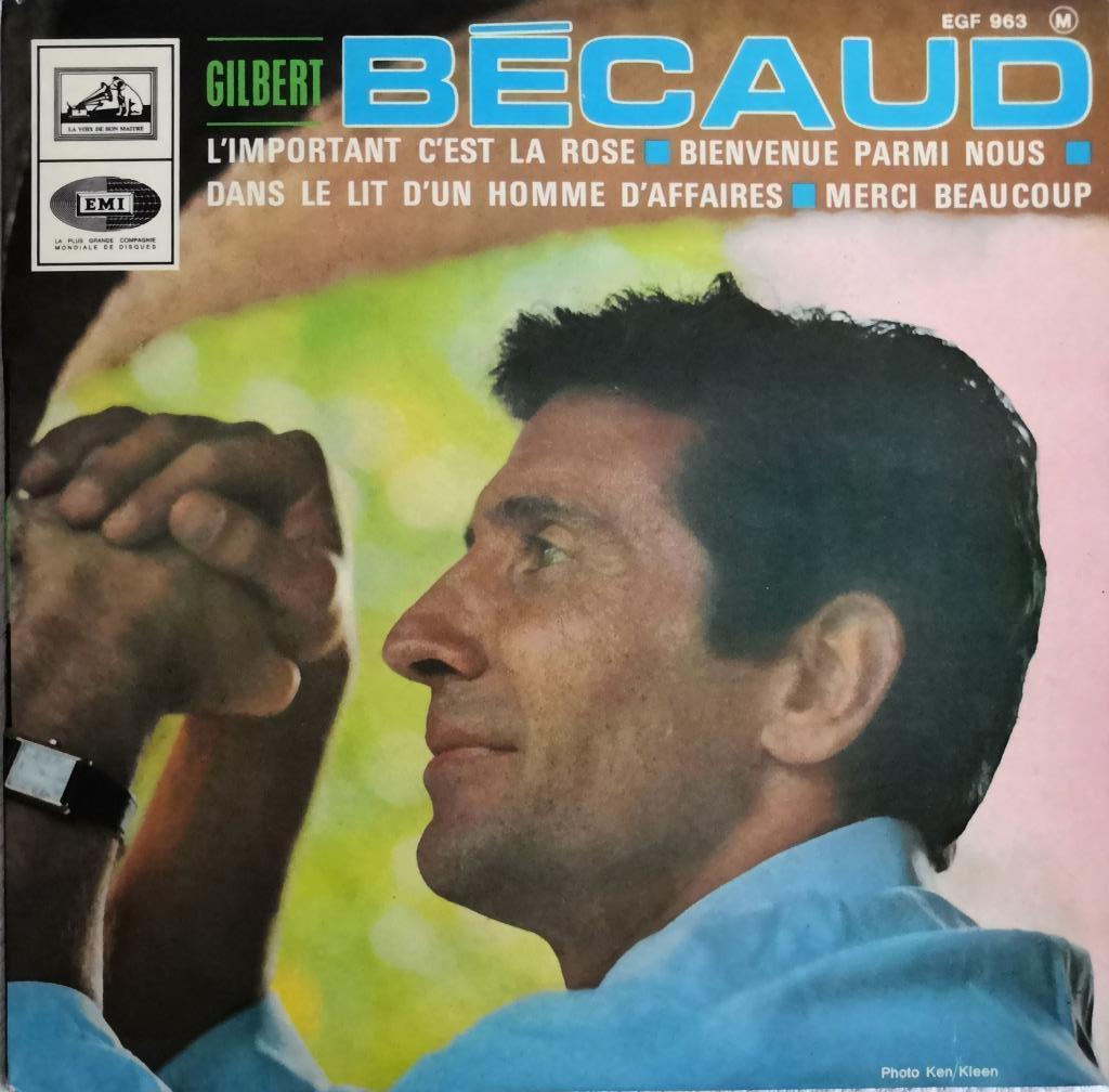 GILBERT BECAUD - l'Important c'est la rose (EP), Cd's en Dvd's, Vinyl Singles, Zo goed als nieuw, Pop, Ophalen of Verzenden