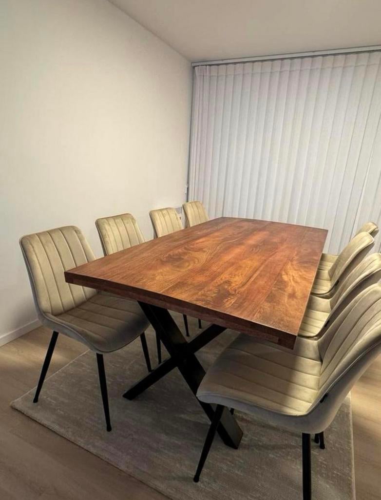Massieve mangohouten eettafel (zonder stoelen), Ophalen