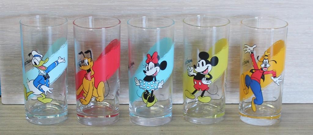 5 DISNEY GLAZEN, Verzamelen, Glas en Drinkglazen, Ophalen of Verzenden, Nieuw