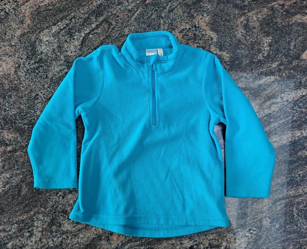 Mt 98-104 Lichtblauwe fleecetrui, Gebruikt, Quechua, Jongen of Meisje, Trui of Vest