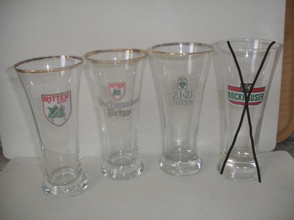 3 bierglazen Ritter - DB, fluitglazen, Enlèvement ou Envoi, Comme neuf, Verre ou Verres, Autres marques
