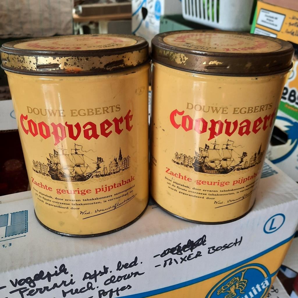 Blikken dozen pijptabak ( Douwe Egberts ), Ophalen of Verzenden, Douwe Egberts