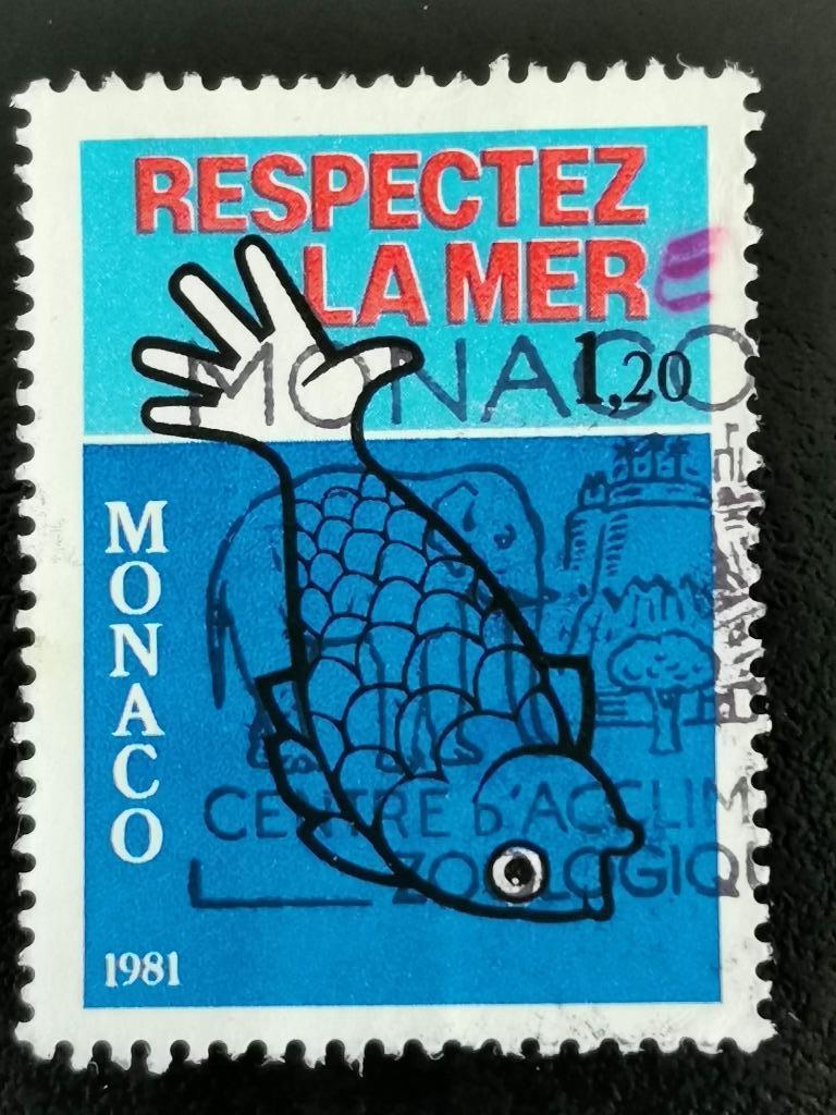 Monaco 1981 - protection du milieu marin, poissons, Enlèvement ou Envoi, Monaco, Affranchi