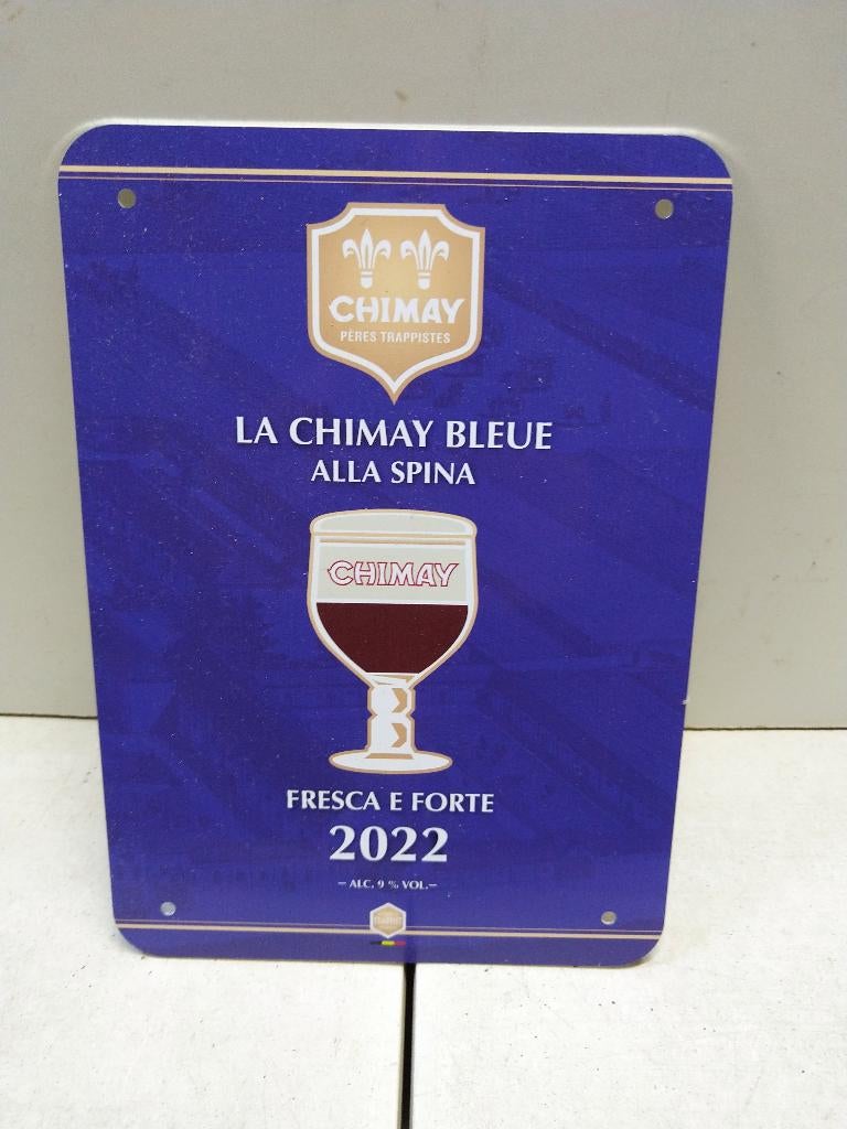 Petite plaque Chimay 2022. No plaque émaillée, Collections, Enlèvement ou Envoi, Comme neuf, Panneau publicitaire