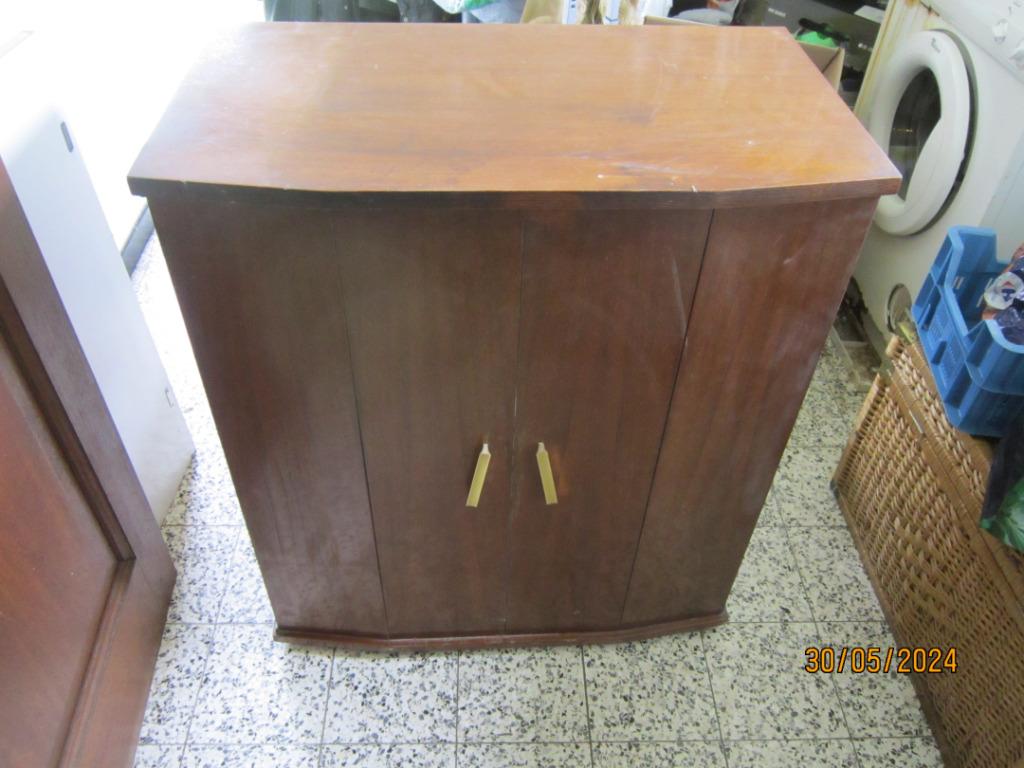 Petit meuble TV ou wifi pré vintage Adam D, Enlèvement, Utilisé, Chêne