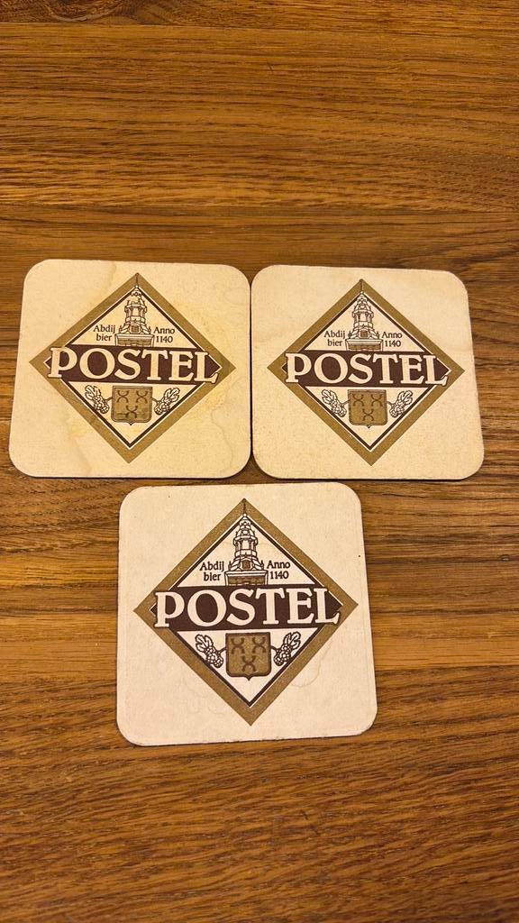 3 bierviltjes Postel, Verzamelen, Biermerken, Ophalen of Verzenden