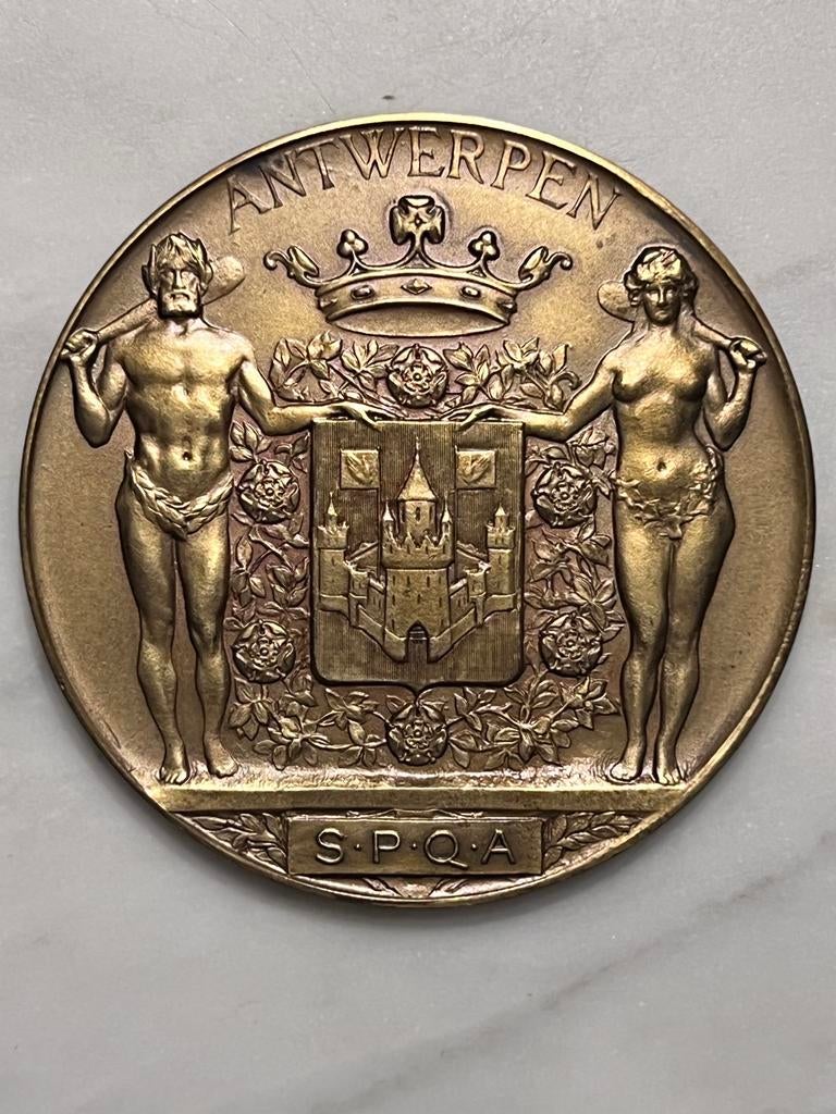 Medaille in brons, Stad Antwerpen 1953, Enlèvement, Bronze