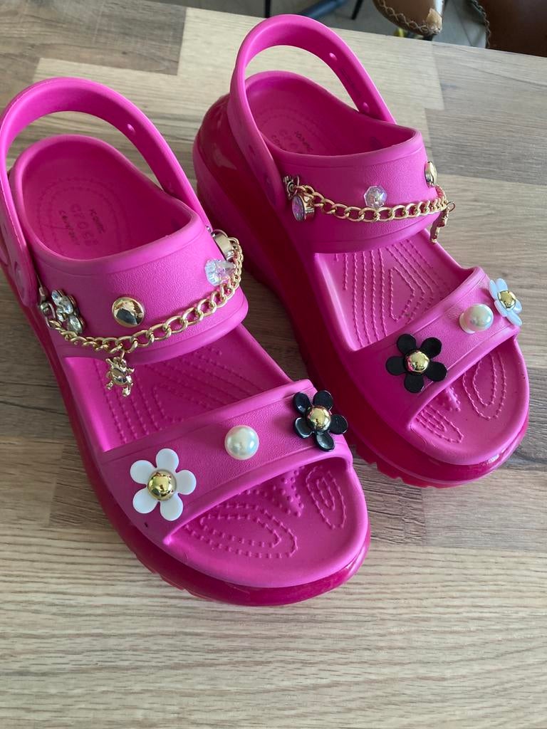 Sandales femme  Crocs rose W8, Rose, Comme neuf, Enlèvement, Crocs