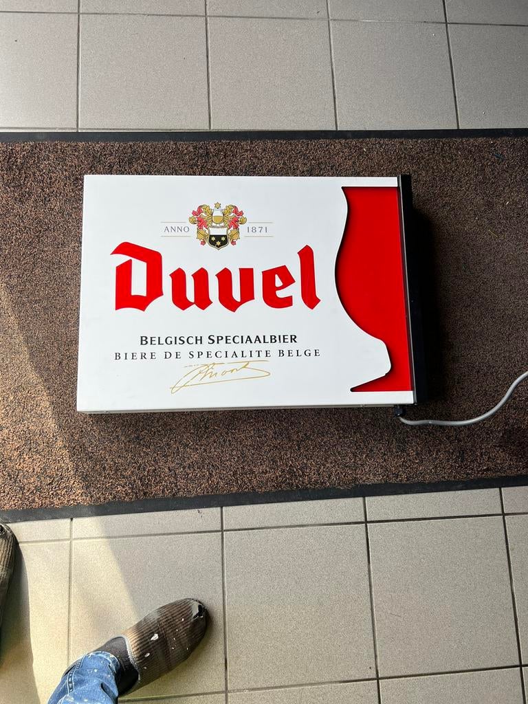 Lichtreclame Duvel Mancave, Ophalen, Zo goed als nieuw, Duvel