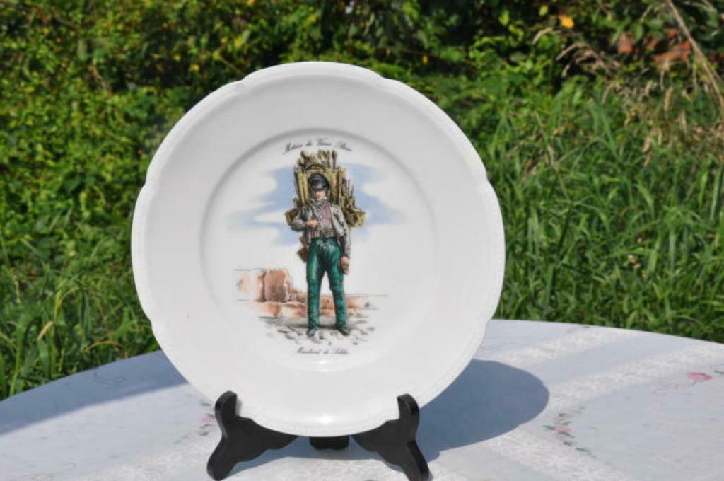 §assiette porcelaine vieux metiers paris marchand de sebiles, Antiek en Kunst, Antiek | Porselein, Ophalen of Verzenden