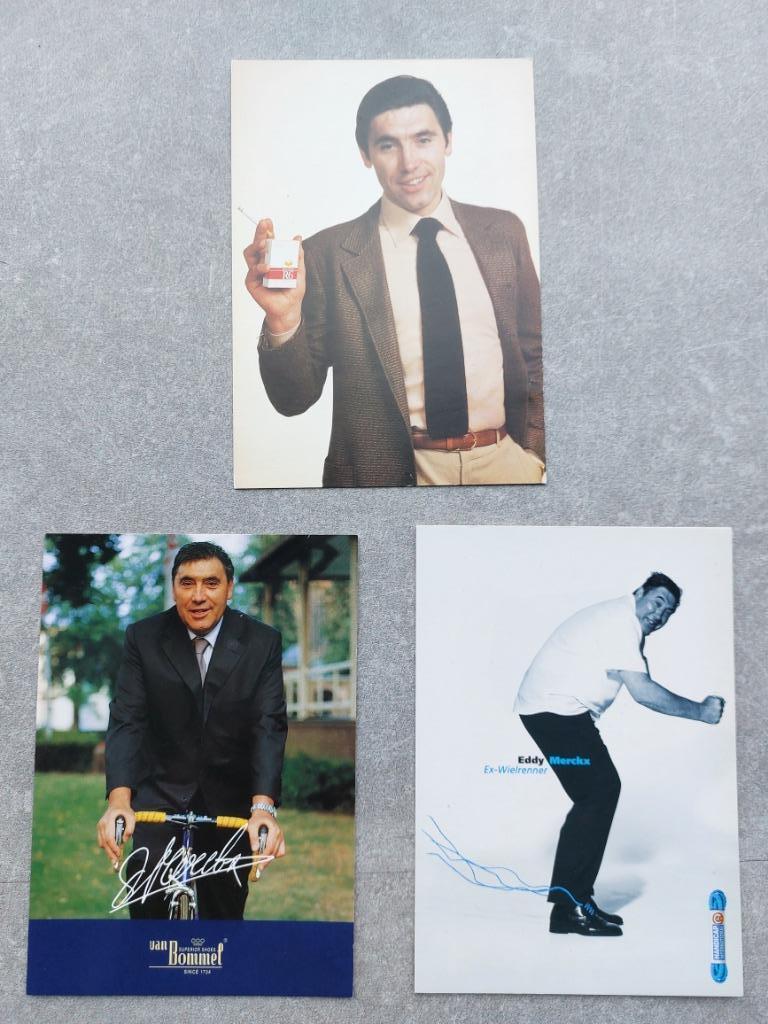 Reclamekaarten Eddy Merckx, Verzamelen, Ophalen of Verzenden, Zo goed als nieuw, Spelerskaart