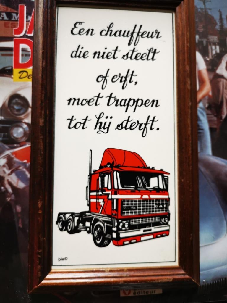 Transport wand tegel spreuk Daf truck, Ophalen of Verzenden, Zo goed als nieuw