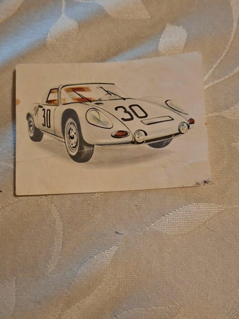 Prentje/Chromo : Porsche Sport Tweedeurs/Chocolade Jacques, Enlèvement ou Envoi, Gravure, Utilisé, Autres sujets/thèmes
