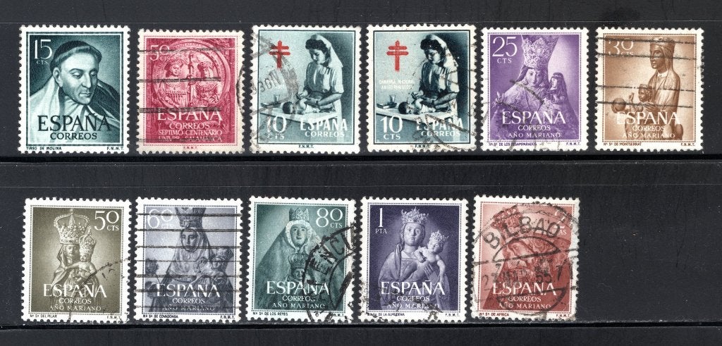 ESPAGNE Lot 1953 timbré, Envoi, Affranchi