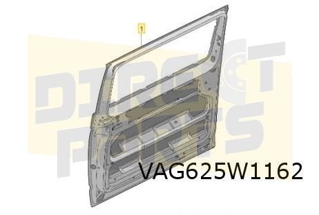 Volkswagen T5/T5 II/T6/T6.1 schuifdeur Rechts (met ruituitsp, -, -, Nieuw, -