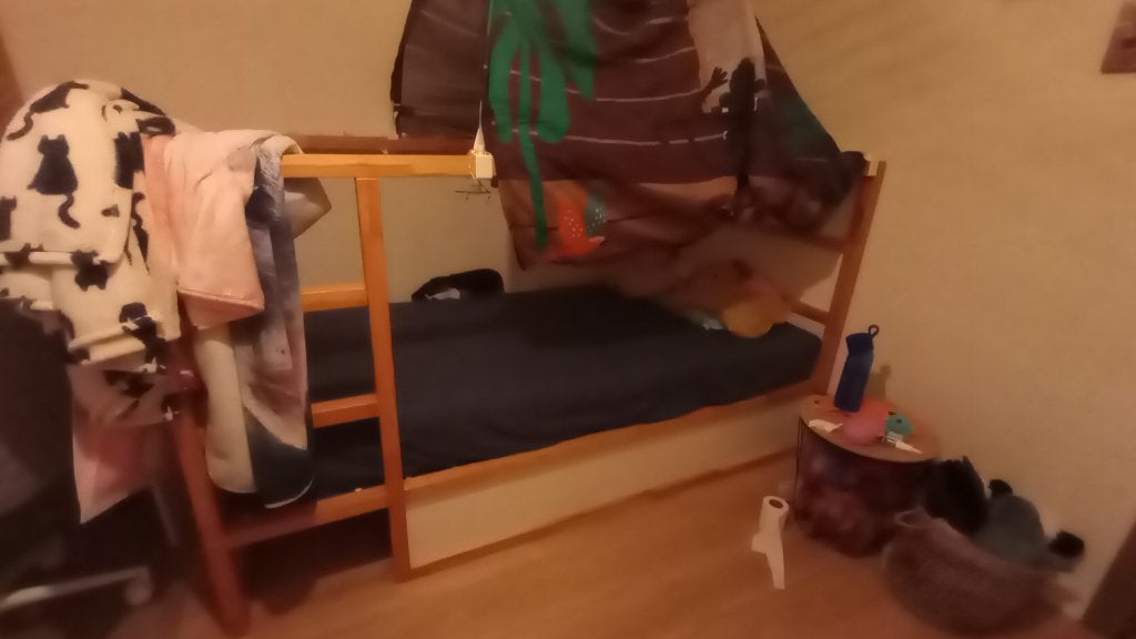 Bed, Kinderen en Baby's, Ophalen, Gebruikt, Hoogslaper of Stapelbed