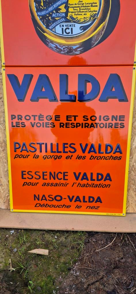 PLAQUE EMAILLEE VALDA 210 cm x 50 cm 3 pièces exceptionnelle, Enlèvement ou Envoi, Neuf