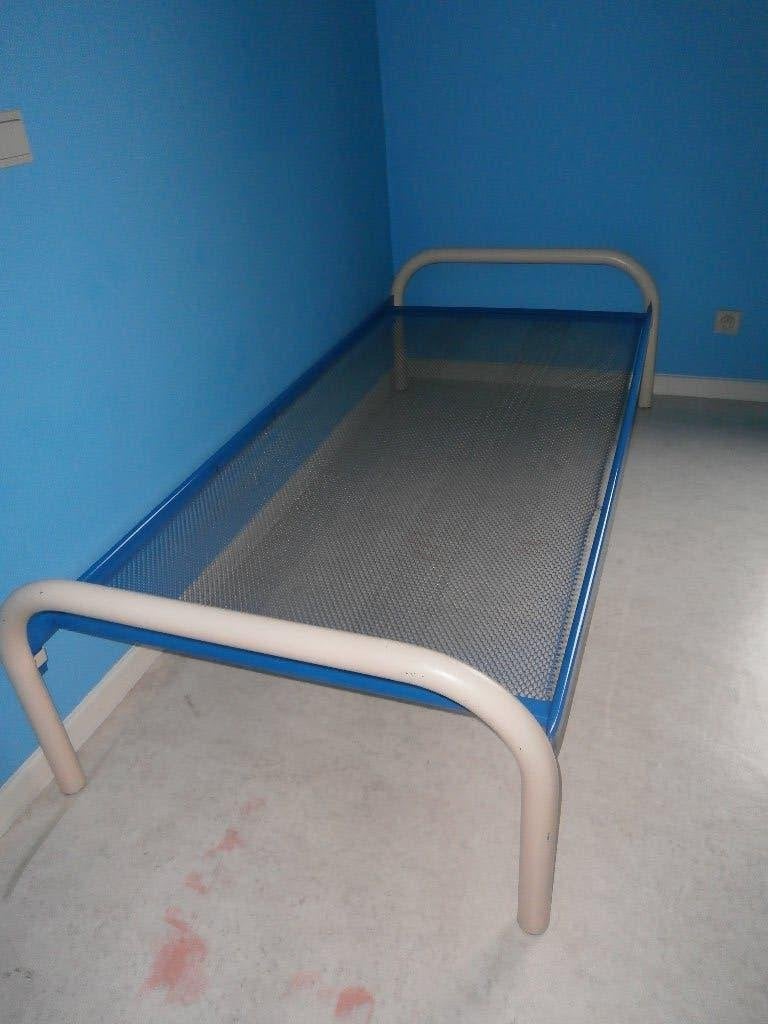 IJzeren bed, Ophalen, Gebruikt, 90 cm, Eenpersoons