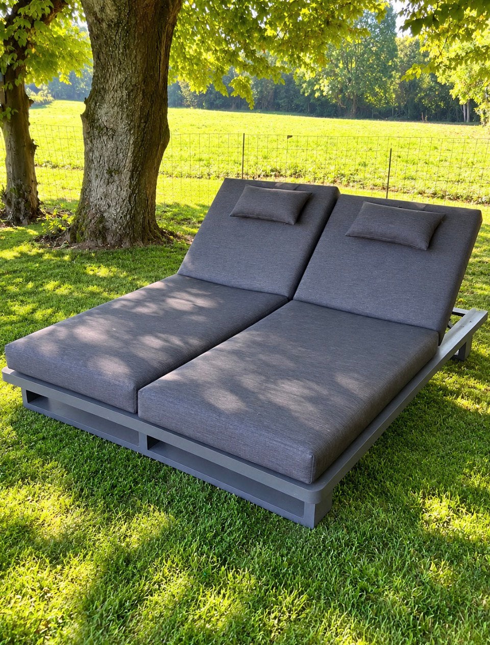 2 pers / verstelbaar  fitz  roy ligbed, Tuin en Terras, Ophalen, Zo goed als nieuw, Aluminium, Verstelbaar